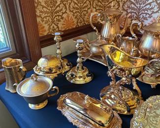 Assorted Silverplate Serving Pieces and Tableware Collection