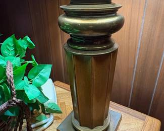 Vintage Neoclassical Brass Table Lamp third image