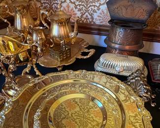 Assorted Silverplate Serving Pieces and Tableware Collection second image