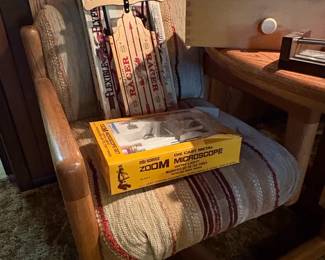MidCentury Modern Oak Game Table and Chairs Set second image