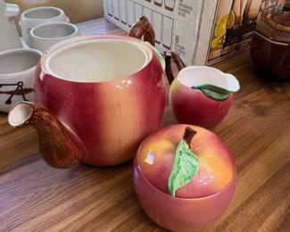 Hull Pottery Apple Blossom Tea Set