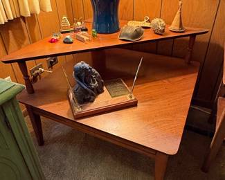 MidCentury Modern Tiered Corner Side Table second image