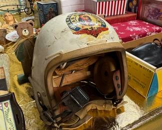Vintage US Navy H Flight Helmet