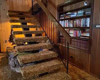 MidCentury Modern OpenTread Floating Staircase