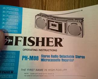 Fisher PHM Stereo Radio or Detachable Stereo Microcassette Recorder second image