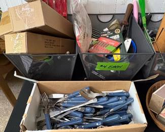 Assorted Vintage Kitchen Utensils and Flatware Collection