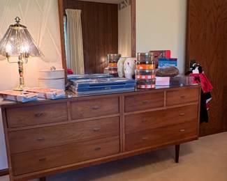 Dixie Furniture MidCentury Modern Dresser with Mirror