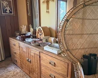 Vintage Rattan Peacock Chair second image