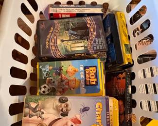 Assorted Vintage Cassette Tapes and VHS Home Video Collection third image
