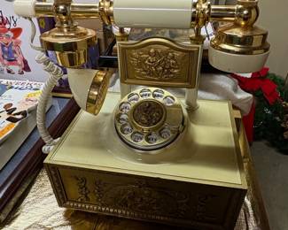 Vintage DecoTel French Provincial Style Rotary Telephone