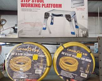 Air Hose's Step Stool Work Platform