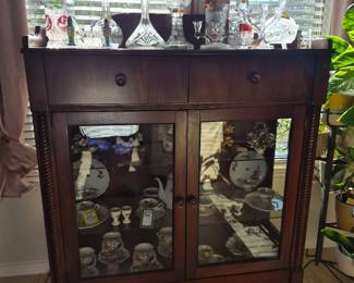 Bassett solid wood curio cabinets
