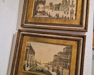 Gold gilded vintage picture frames