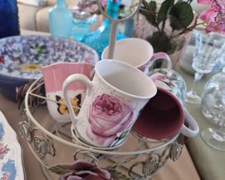 Collectible  floral cups 