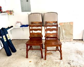 Four vintage dining chairs