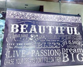 Big beautiful Wall Art signage 