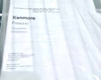 Kenmore freezer with manual