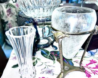 Crystal Rose Vases