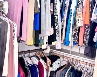 Large selection of women's clothing/shoes/belts/scarves/suitcases/coats/purses