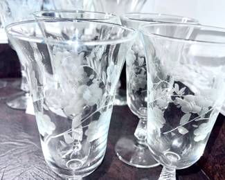 Cambridge Water/T glass – pattern Rosepoint