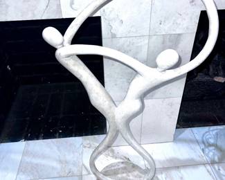 Rare vintage sandstone couples statue