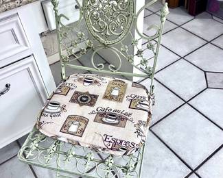 Rot iron, small kitchen chair