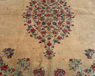 As Is Hand-Knotted Wool Floral Medallion Area Rug