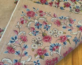 As Is Hand-Knotted Wool Floral Medallion Area Rug
