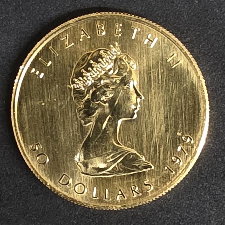 001 Lot 29 1979 Canada 1oz 50 Gold Maple Leaf coin Coin