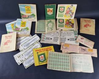 278 Lot 315 Groups of green stamps top value stamps and