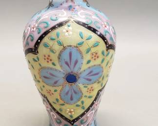 199 Lot 311 Antique Victorian enameled glass vase