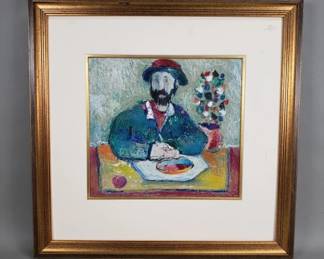 099 Lot 219 Vintage signed oil on board
