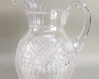 009 Lot 22 Cut crystal pitcher