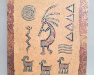 426 Lot 390 Southwest style Cleo Teissedre mixed media
