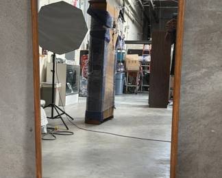 072 Lot 85 Mid century modern walnut wall mirror