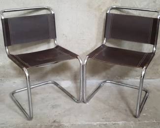 140 Lot 153 Pair of Mart Stam style Mid century modern