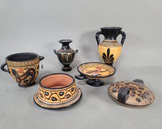 580 Lot 506 Group of ancient Greek pottery replicas
