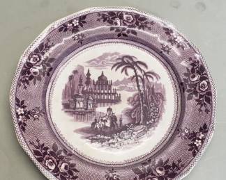 239 Lot 252 Antique Staffordshire mulberry transferware
