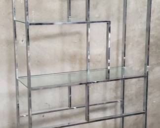 055 Lot 151 Milo Baughman style Mid century modern chrome