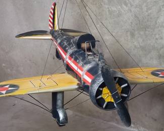211 Lot 224 Vintage U S army metal moxel airplane