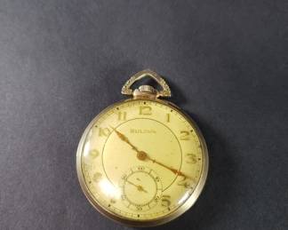 054 Lot 141 Vintage Buloya 17 AE 17 jewels open faced p