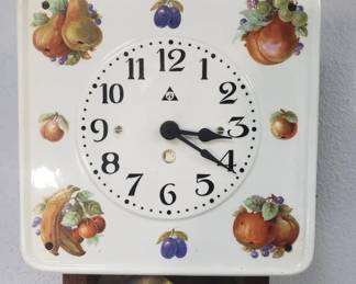 212 Lot 225 Vintage European ceramic kitchen wall clock