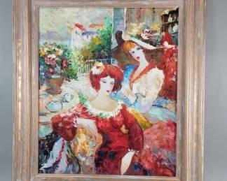 088 Lot 569 K Barnes signed oil painting on canvas
