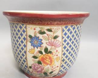 201 Lot 214 Vintage hand painted planter