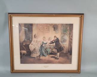 299 Lot 325 Vintage hand colored print
