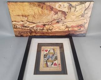 155 Lot 327 Pair of composite queen of hearts plaque and