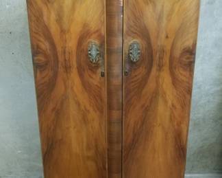 410 Lot 382 Art Deco burr walnut gentleman s wardrobe