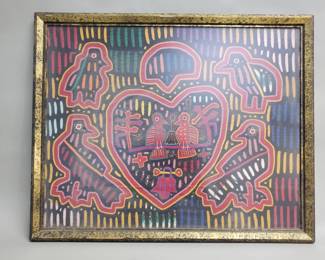 200 Lot 213 Kuna Mola textile art piece
