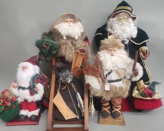 468 Lot 413 Group of Christmas Santa s