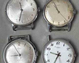 186 Lot 199 4 vintage timex watches